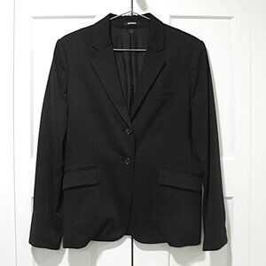 Express Women's Classic Suit Jacket Size 12 Black Two Button Business Blazer